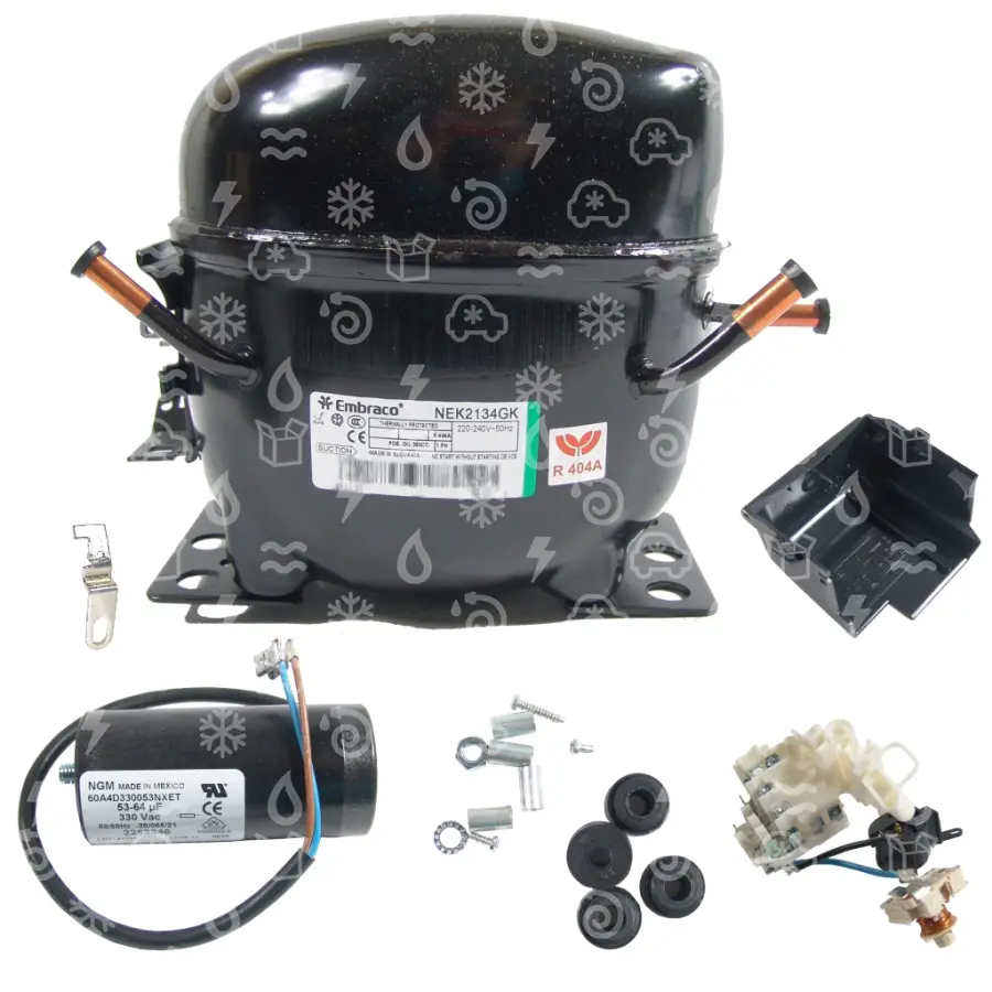 kompresor EMBRACO NEK2134GK, LBP - R404A, R507, 220 - 240 V, 50Hz